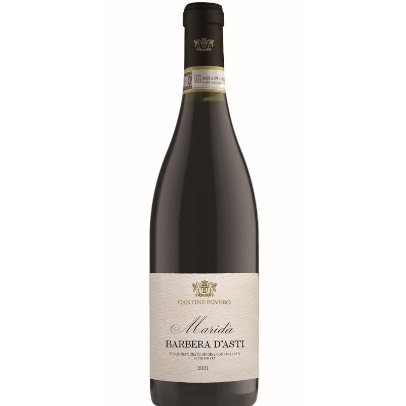italiaanse rode wijn - marida - barbera d'asti - Cantine Povero - Piemonte