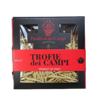 Trofie is een Italiaanse pasta van Pastificio dei Campi uit Gragnano.