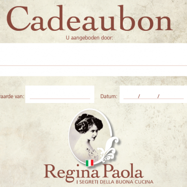 italiaanse geschenken-cadeaubon-geschenkbon-Regina Paola