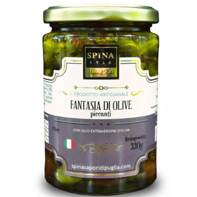 italiaanse olijven- fantasia di olive piccanti - spina- puglia