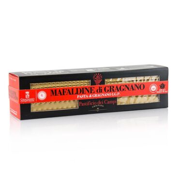 Mafaldine is een Italiaanse pasta van Pastificio dei Campi uit Gragnano.